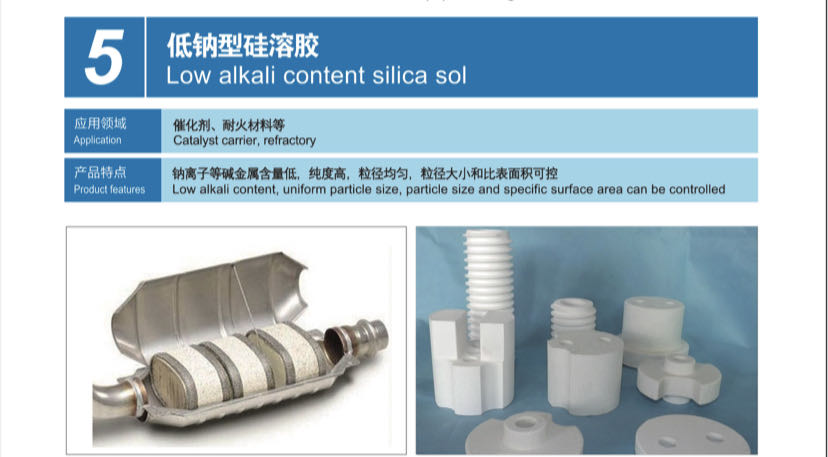 Low alkali content silica sol