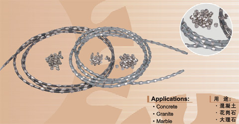 Diamond wire saw/diamond segments