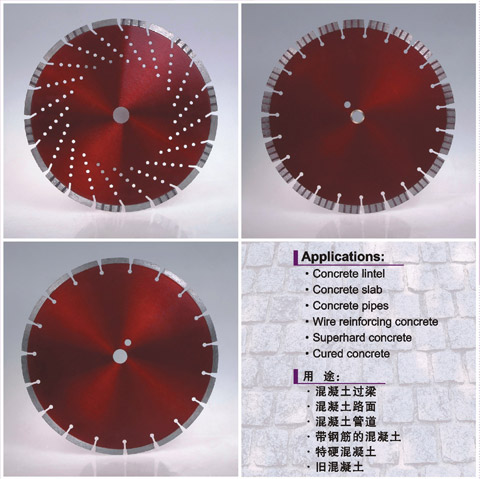 Laser welded diamond saw blades for concrete