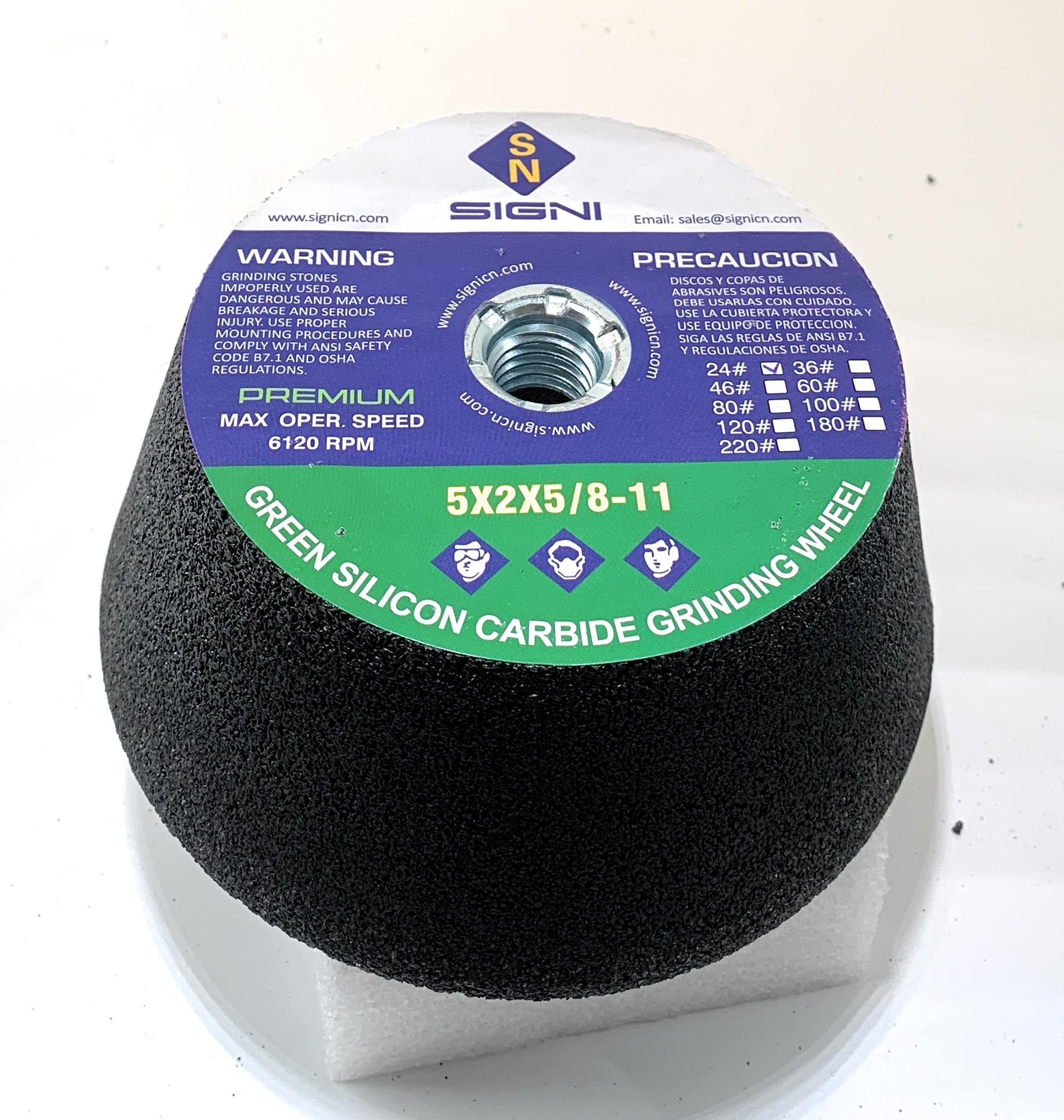 Flaring Cup Grinding Stone with Arbor Thread for Grinding Granite 5X2X5/8-11