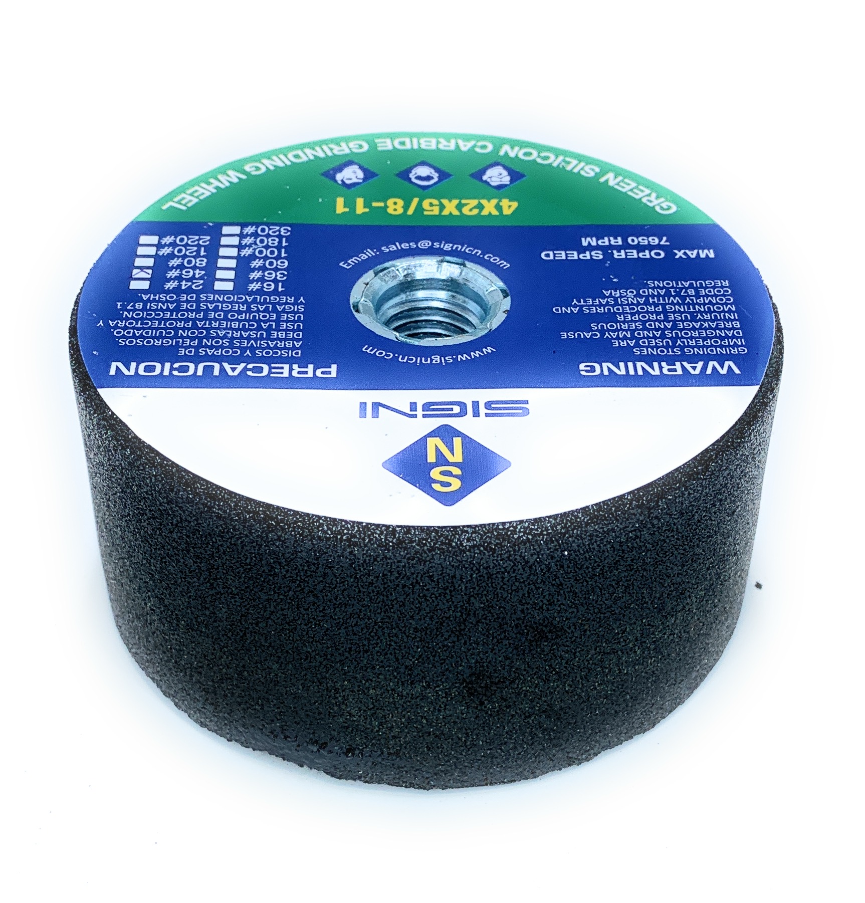 SIGNI 4 inch Silicon Carbide Grinding Stone with 5/8 Arbor for Grinding Masonry